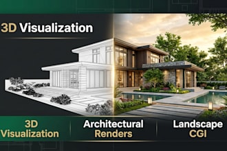 produce photorealistic architectural and landscape 3d visualization renders