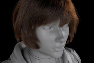 create realistic 3d metahuman hair groom for unreal engine 5