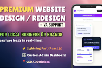 design or redesign a premium local business website with ai and VA support