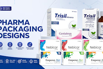 design pharmaceutical packaging, medicine box and medical label design