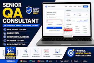 manually test your website web app and provide a professional bug report