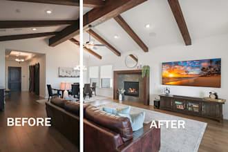 retouch and edit real estate photos hdr ,flambient in photoshop