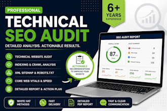 do a technical website audit and fix on page issues
