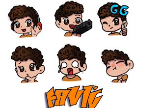 create custom streamer emotes and graphics in cute chibi