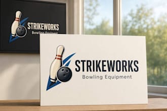 make incredible wonderful bowling logo for your company