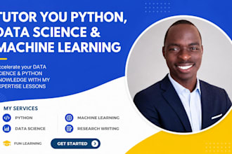 be your tutor for python, data science,machine learning and ai