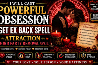 cast powerful obsession get ex back spell, attraction third party removal spell