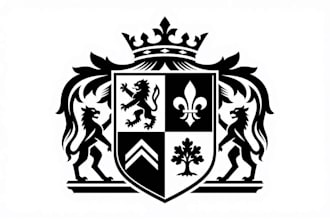 do luxury coat of arms, family crest, heraldic shield, emblem, and royal logo