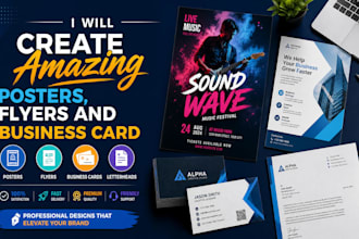 create amazing posters, flyers and business card