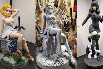 sculpt 3d nsfw model, print and paint erotic toy vrc machine, furry avater stl