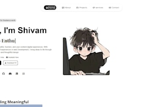 design and develop a professional portfolio website