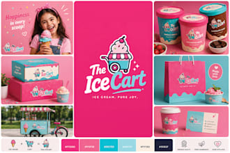 create brand logo, brand identity design and full branding kit