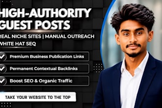 publish high authority guest posts with manual outreach