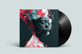 make a dreamy surreal or fantasy music album cover