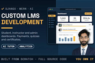 build a custom lms learning management system and online course website