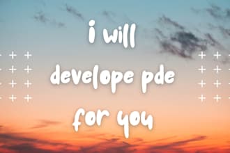 develop pde for you base on your script