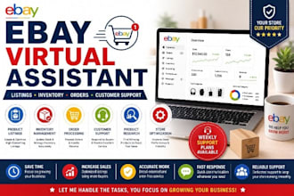 be your ebay virtual assistant for ebay store management and listings