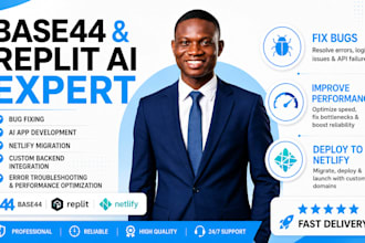 do base44 bug fixing replit ai base44 app development migration to netlify