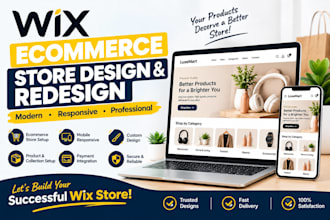 design or redesign a wix ecommerce store for dropshipping and physical products