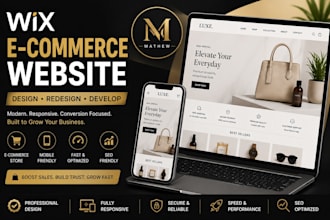 build wix ecommerce design for your products
