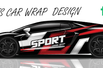 design professional sports car wrap, racing car wrap