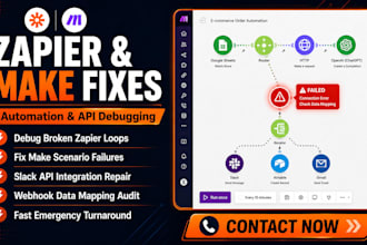 debug broken zapier integration make automation failure slack api integration