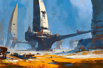 draw stunning sci fi concept art, futuristic environments, and alien worlds