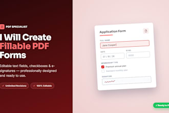 create a fillable PDF form or redesign your PDF form
