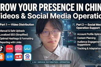 distribute your videos to chinese platforms like douyin, xiaohongshu and manage