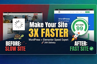 speed optimize and fix your wordpress elementor website