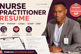 write an ats nurse practitioner resume for fnp pmhnp crna and dnp
