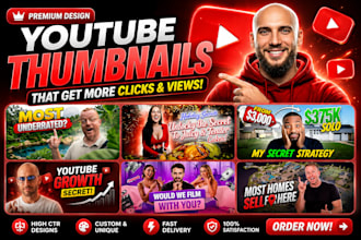 design stylish and modern youtube thumbnail