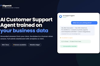 build a custom ai customer support agent trained on your business data