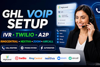 ghl voip zoom phone system ringcentral nextiva twilio quo aircall IVR a2p
