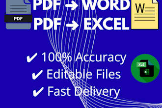 convert PDF to wordexcel and provide accurate PDF conversion