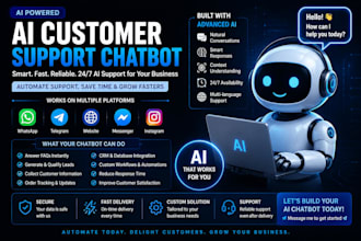 build ai customer support chatbot for whatsapp and website