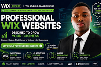 design wix website design wix development  redesign wix website build wix site