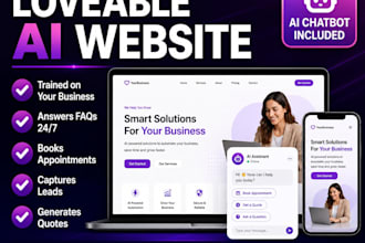 design or fix loveable ai website with custom ai chatbot and automation