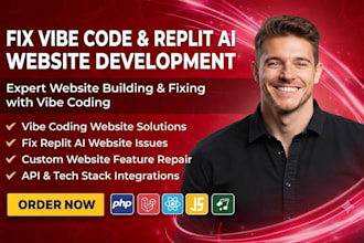 fix vibe code website, fix replit ai website development using vibe coding