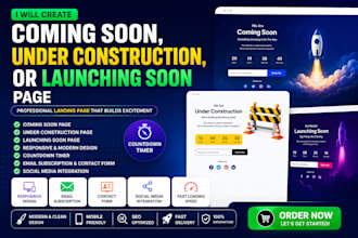 create a coming soon, under construction, or launching soon page