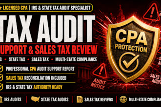 prepare a CPA sales tax review and tax audit support report