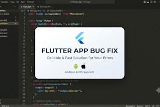 fix flutter app bugs and errors