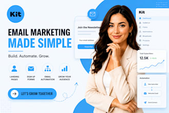 setup convertkit newsletter kit landing page convertkit email newsletter expert