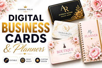 design custom digital business cards and planners