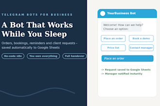 build a telegram bot for your business with google sheets crm