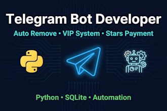 custom telegram bot with auto remove and VIP access system
