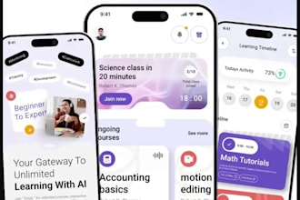 develop ai powered online course, e learning and language learning app