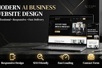 design a modern ai business website for your business