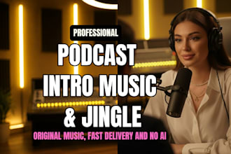 custom song podcast intro jingle or theme song for youtube website audio brand