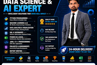 do python programming, machine learning, data science, sql, ai projects